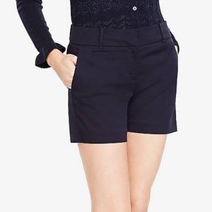 Ann Taylor Cotton Metro Shorts (Navy)